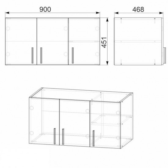 Mezzanine 2 Companit (for Wardrobe 13 Companit (Code: 206116705) White (Nymphaea alba)