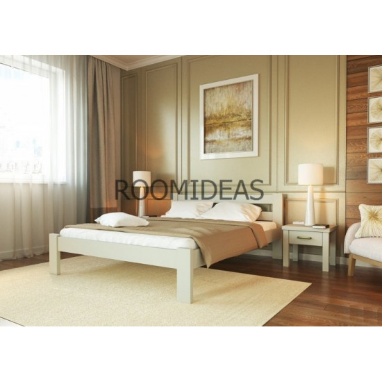 Bed Sonya Solid Beech LION White 140x200 cm