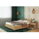 Bed Lyra with PM Shield Beech LION Natural beech 180x200 cm