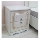 Bedside table Svit Mebliv Louise 460x440x470 made of chipboard and MDF White/White wood/Patina