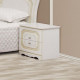 Bedside table Svit Mebliv Louise 460x440x470 made of chipboard and MDF White/White wood/Patina