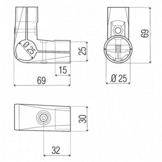 DC connection R-43 U04 angular