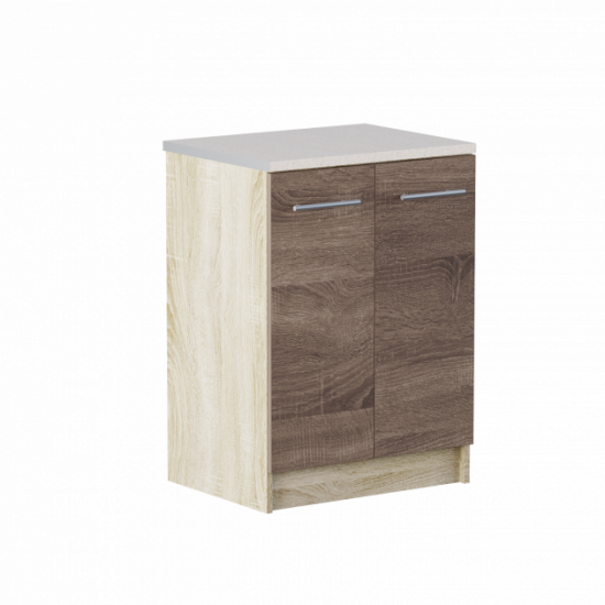 Kitchen Eco module Bottom 600 + worktop Omni Home Combi Sonoma Oak + Truffle 60x46x85 cm