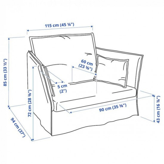  Крісло IKEA BACKSALEN Blekinge білий (093.931.97)