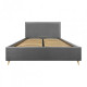 Andrea Standart Wood Bed With legs 120 x 200 cm Simple Gray