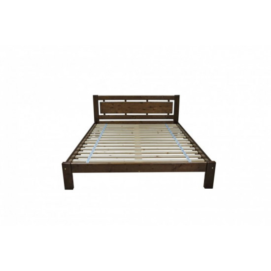 Double wooden bed L-210 Skif 120x190 oak