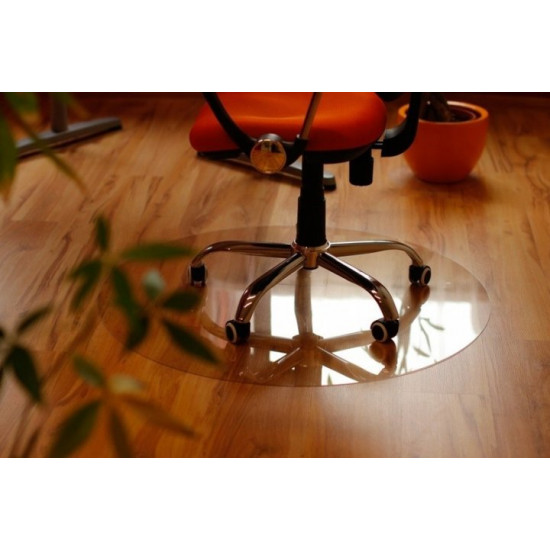 Protective carpet under the chair TexiGum 1 mm 80 cm round Transparent