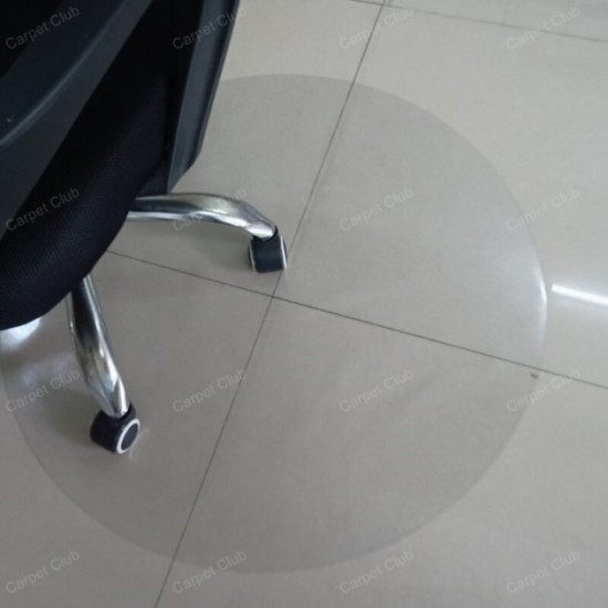 Protective carpet under the chair TexiGum 1 mm 80 cm round Transparent