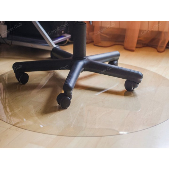 Protective carpet under the chair TexiGum 1 mm 80 cm round Transparent