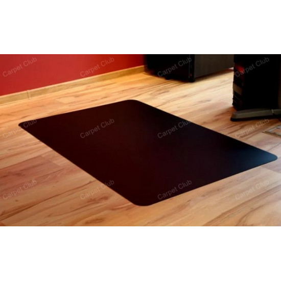 Protective carpet under the chair TexiGum 2 mm 76x205 cm Black rough