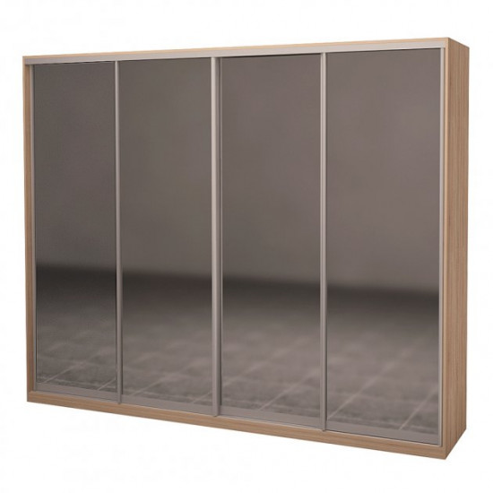 Four-door wardrobe ROKO 238.4x242x60 cm Mirror Sonoma Oak (20200024668)