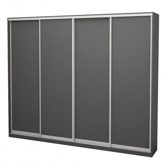 Four-door wardrobe ROKO 238.4x242x45 cm chipboard Gray (20200027283)