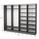 Four-door wardrobe ROKO 238.4x242x45 cm chipboard Gray (20200027283)