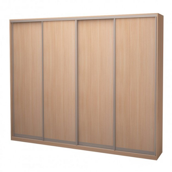 Four-door wardrobe ROKO 238.4x242x45 cm chipboard Milky Oak (20200025171)