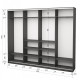 Four-door wardrobe ROKO 238.4x242x45 cm chipboard Gray (20200027273)