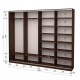 Four-door wardrobe ROKO 238.4x242x45 cm chipboard + Mirror Oak Wenge (20200025098)