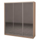 Three-door wardrobe ROKO 179.2x242x60 cm Mirror Milk Oak (20200024402)