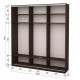 Three-door wardrobe ROKO 209.2x45x242 cm chipboard Oak Wenge (20200025058)