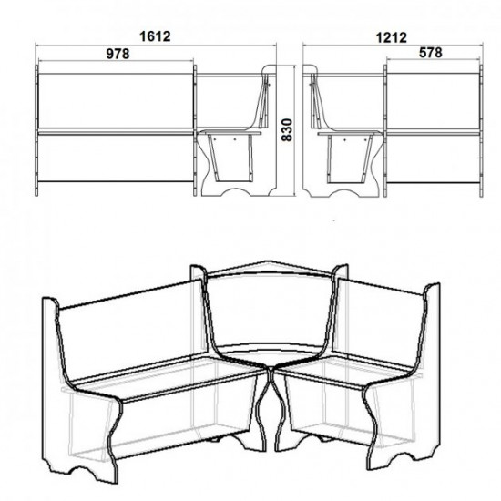 Kitchen corner Canada Companit Nymphea alba + Gray