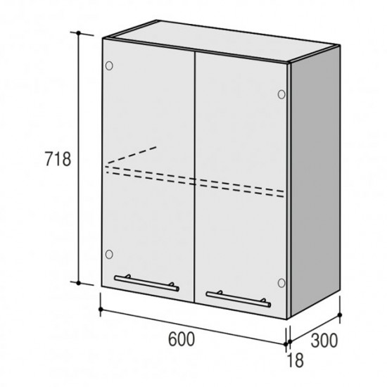 Upper module ROKO Rune 60x30x71.8 cm Gray Ash (20200028855)