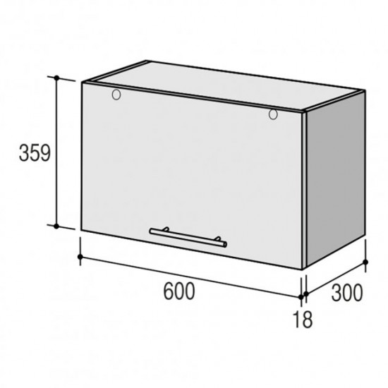 Upper module ROKO Rune 60x30x35.9 cm Gray Ash (20200028817)