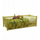 Single bed with drawer L-117 Skif 80x190 natural (transparent varnish)