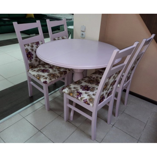 Round folding table 100x100 (140x100) cm ST-70 marshmallow Skif