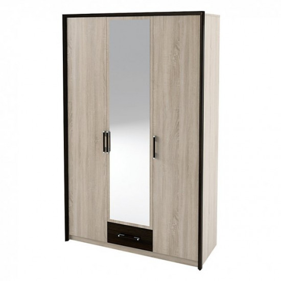 Hinged wardrobe Scarlet 3D Sokme Sonoma Oak + Wenge magic (chipboard)