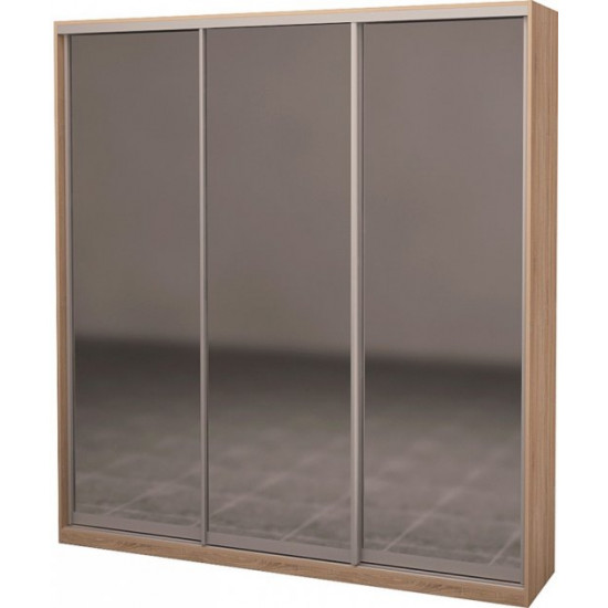 Three-door wardrobe Roko 179.2x45x242 cm Mirror Sonoma Oak (20200025316)