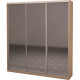 Three-door wardrobe Roko 179.2x45x242 cm Mirror Sonoma Oak (20200025316)