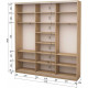 Three-door wardrobe Roko 179.2x45x242 cm Mirror Sonoma Oak (20200025316)