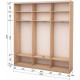 Three-door sliding wardrobe Roko 209.2x45x242 cm chipboard milky oak (20200025202)