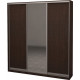 Three-door wardrobe Roko 209.2x45x242 cm chipboard + Mirror Wenge Oak (20200025046)