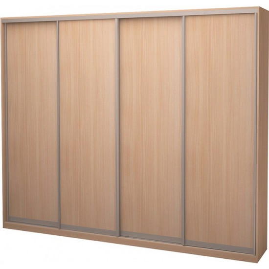 Sliding wardrobe four doors Roko 238.4x242x45 cm chipboard milky oak (20200025171)