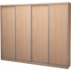 Sliding wardrobe four doors Roko 238.4x242x45 cm chipboard milky oak (20200025171)