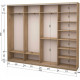 Four-door wardrobe Roko 238.4x242x45 cm chipboard Sonoma Oak (20200025417)