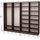 Four-door wardrobe Roko 238.4x242x45 cm chipboard Wenge Oak (20200025116)