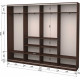 Four-door wardrobe Roko 238.4x242x45 cm chipboard Wenge Oak (20200025107)