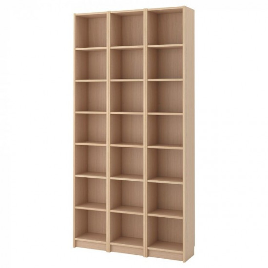 Bookcase IKEA BILLY 120x28x237 cm whitened oak veneer (592.499.42)