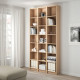 Bookcase IKEA BILLY 120x28x237 cm whitened oak veneer (592.499.42)