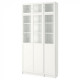 Bookcase with doors IKEA BILLY / OXBERG 120x30x237 cm white (592.177.24)