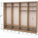 Four-door wardrobe Roko 238.4x242x45 cm chipboard + Mirror Sonoma Oak (20200025422)