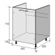  Кухонный модуль нижний для мойки Roko Руна 60х52х82 см Макиато (МНМ 60х82)