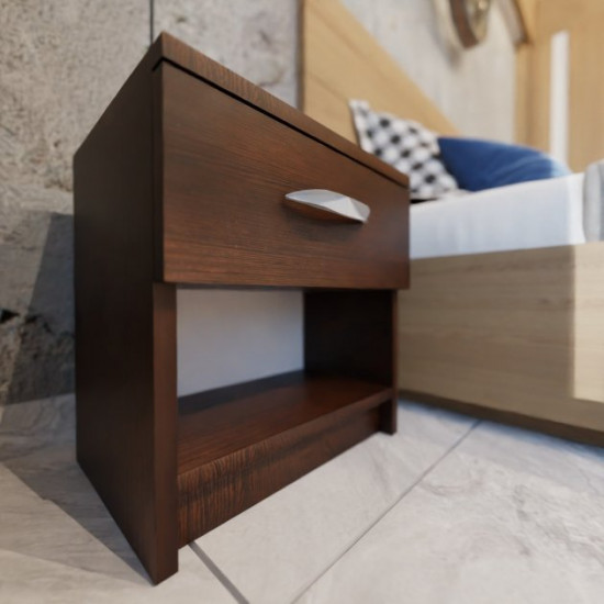 Bedside table with one drawer RedWood Marcel W386*H410*D292 Wenge RLGT25wengeI25