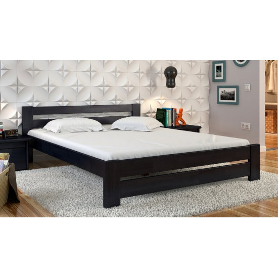 Double bed 180x200 Symphony Arbor Drev pine wood Wenge