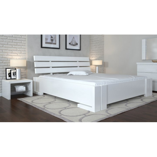 Double bed 180x190 Domino with lifting mechanism Arbor Drev beech wood White