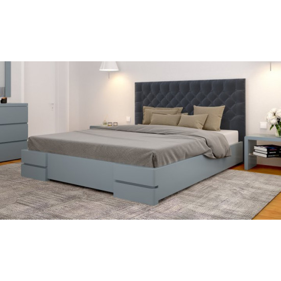 Double bed 160x200 Camellia with lifting mechanism Arbor Drev beech wood Gray