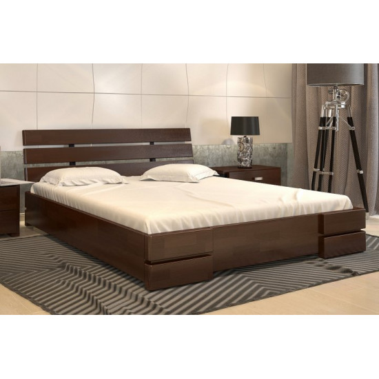 One-and-a-half bed 120x200 Dali Lux Arbor Drev wood beech Walnut Dark