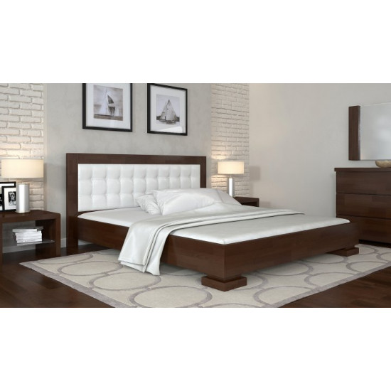 Double bed 160x190 Monaco Arbor Drev wood beech Walnut Dark