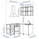 Cutout kitchen IKEA ENHET 170.5x63.5x222 cm white (993.379.27)